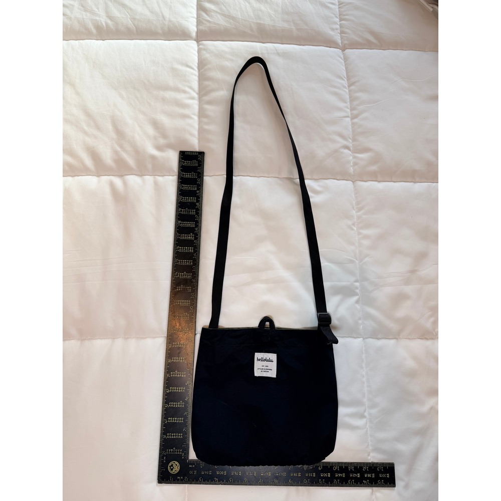 Hellolulu Black Crossbody Bag Adjustable Strap Utility Sacoche Small Messenger